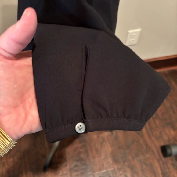 J. Crew Black Classic Wrap Dress, size 2, Closet Staple LBD Office Church Event - Picture 4 of 14